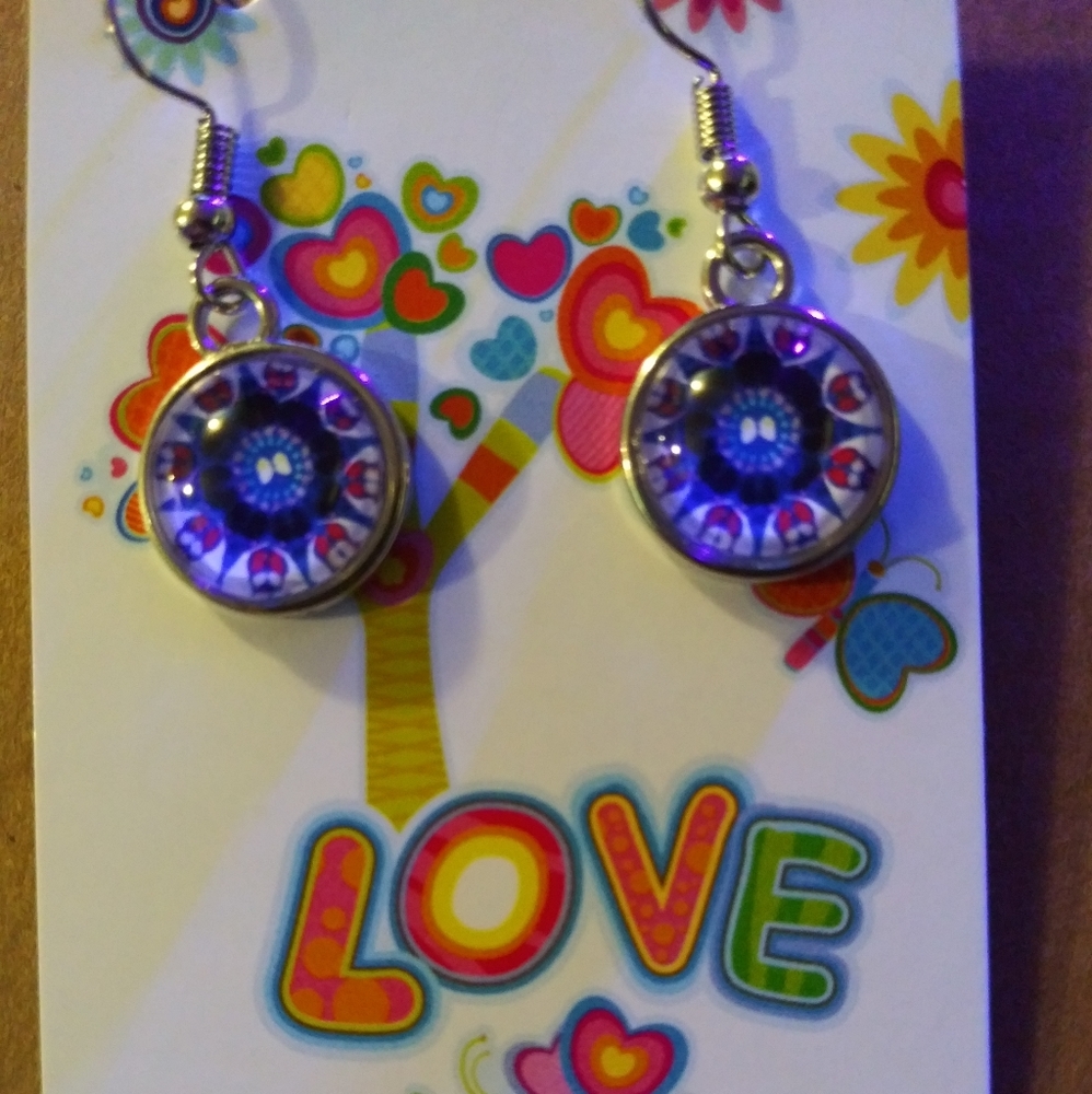 Handmade cabochon earrings